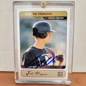 2002Just Minors Corey Hart autographed‎ baseball card certified